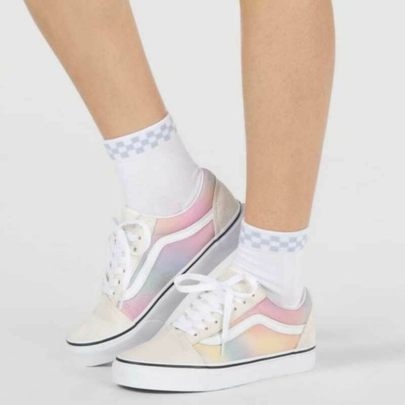 Vans Old Skool (Aura Shift) Multi True White Shoes - Picture 7 of 7